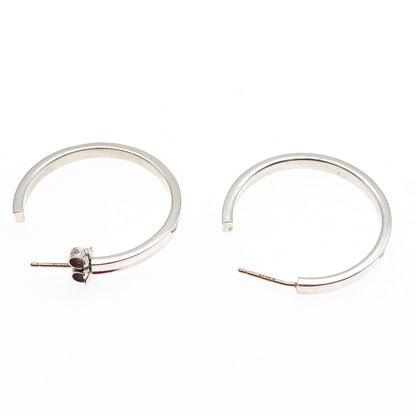 Tiffany & Co. 925 Sterling Silver Vintage 1837 Collection Hoop Earrings