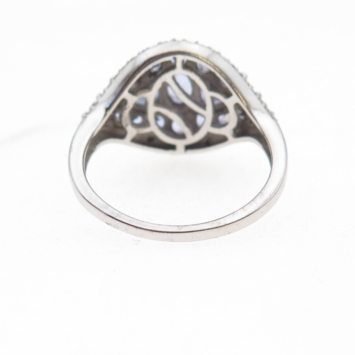 Chuck Clemency 925 Sterling Silver Real Diamond & Tanzanite Ring Size 8.25