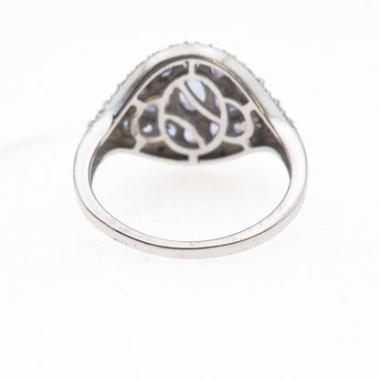 Chuck Clemency 925 Sterling Silver Real Diamond & Tanzanite Ring Size 8.25