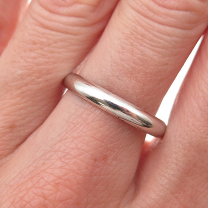925 Sterling Silver Vintage Classic Wedding Band Ring Size 9