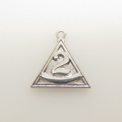 DOC MORGAN JOB'S DAUGHTERS 925 Sterling Vintage Second Messenger Station Pendant