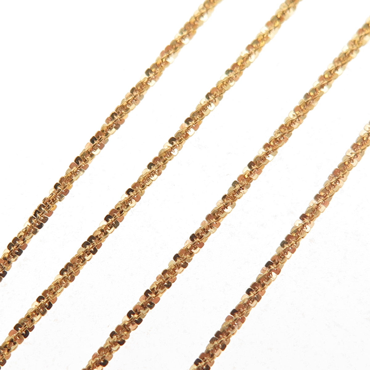 Karizia Spa KA-1772 Sterling Silver Gold Plated Italy Sparkle Chain Necklace 20"