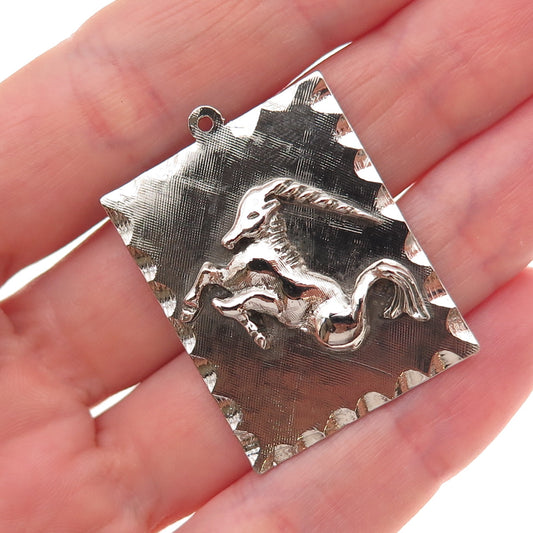 Jay Poson 925 Sterling Silver Vintage Capricorn Zodiac Sign Charm Pendant