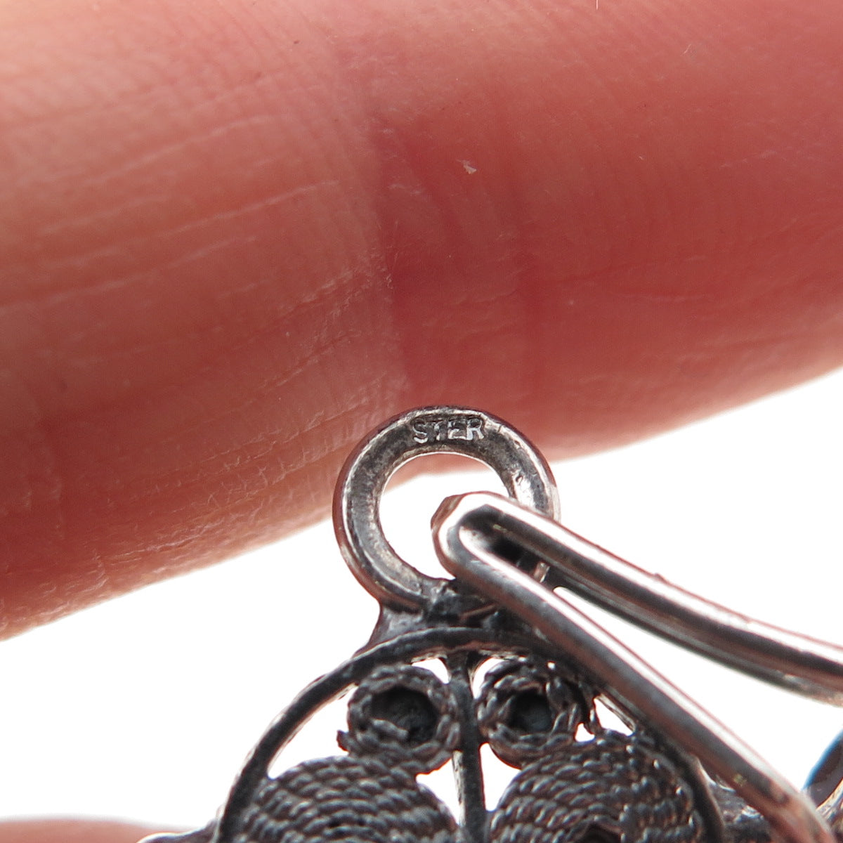925 Sterling Silver Vintage Cross Oxidized Pendant