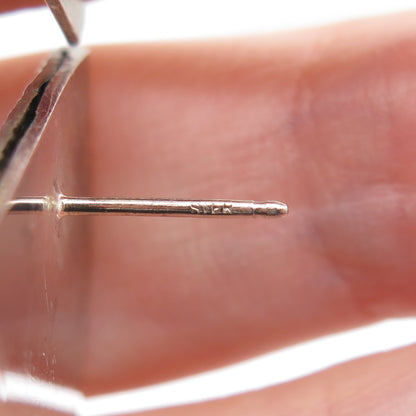 925 Sterling Silver Vintage Modernist Horn Earrings