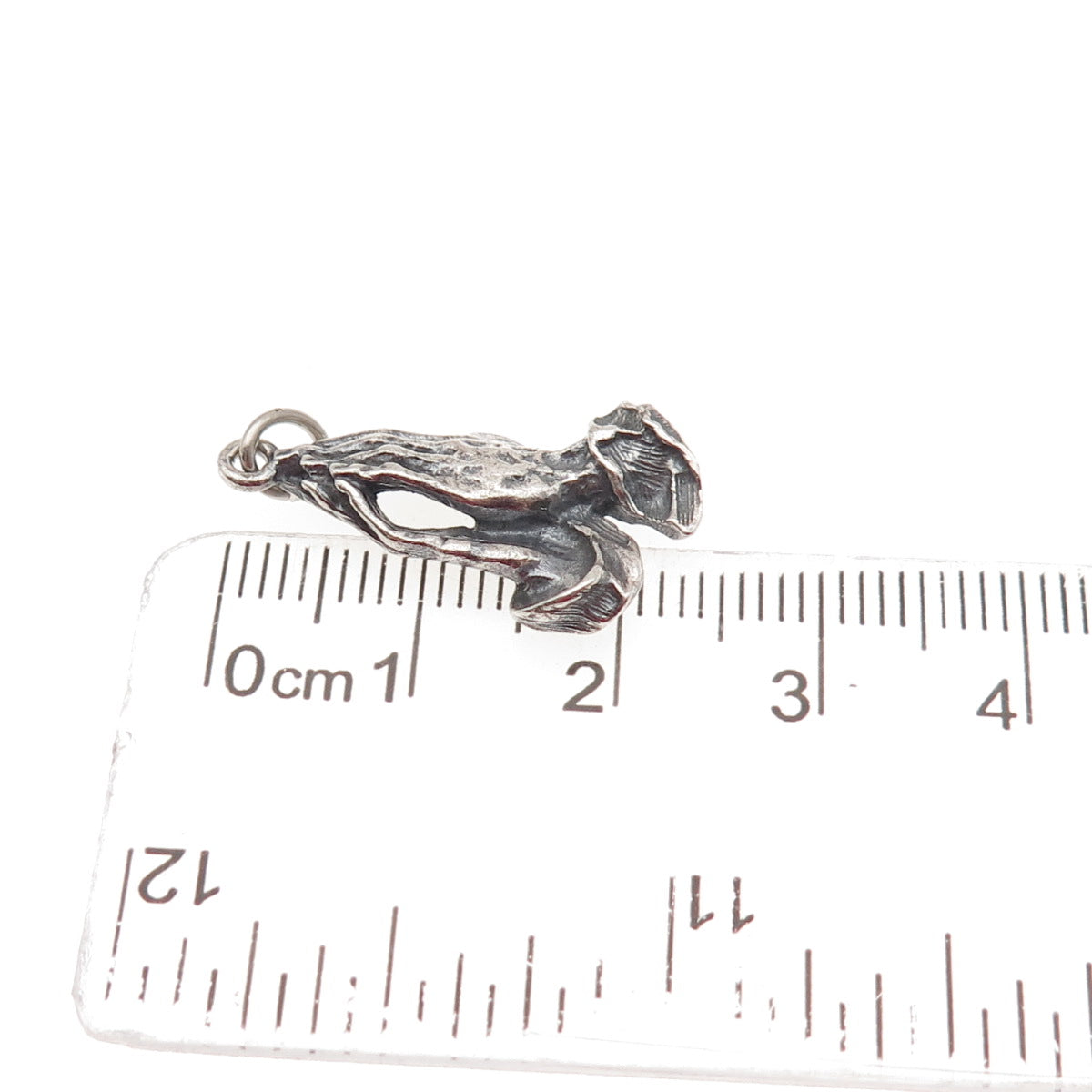 925 Sterling Silver Vintage Prayer Hands Oxidized Mini Charm Pendant