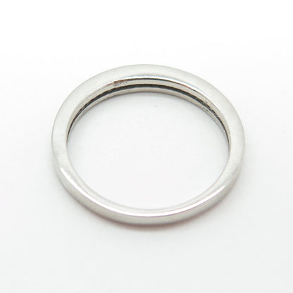 925 Sterling Silver Round-Cut C Z Half Eternity Ring Size 6.25