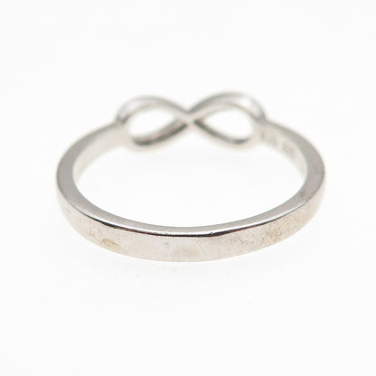 925 Sterling Silver Vintage Mother Infinity Ring Size 8