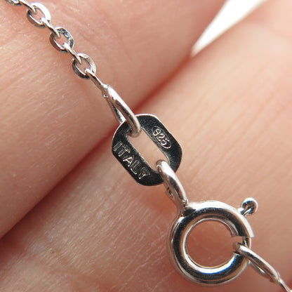 925 Sterling Silver Round-Cut C Z Circle of Life Cable Chain Necklace 16"