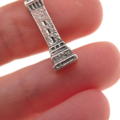 Bates & Klinke 925 Sterling Silver Vintage Pilgrim Monument 3D Charm Pendant