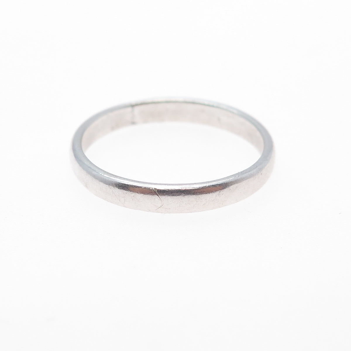 925 Sterling Silver Vintage Mexico Classic Wedding Stackable Band Ring Size 8