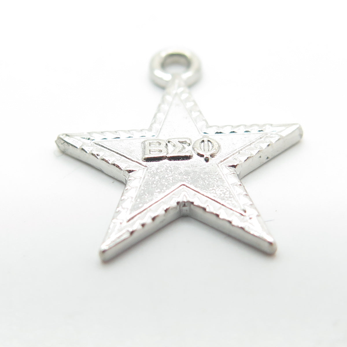 925 Sterling Silver Vintage Beta Sigma Phi Perfect Attendance Star Charm Pendant