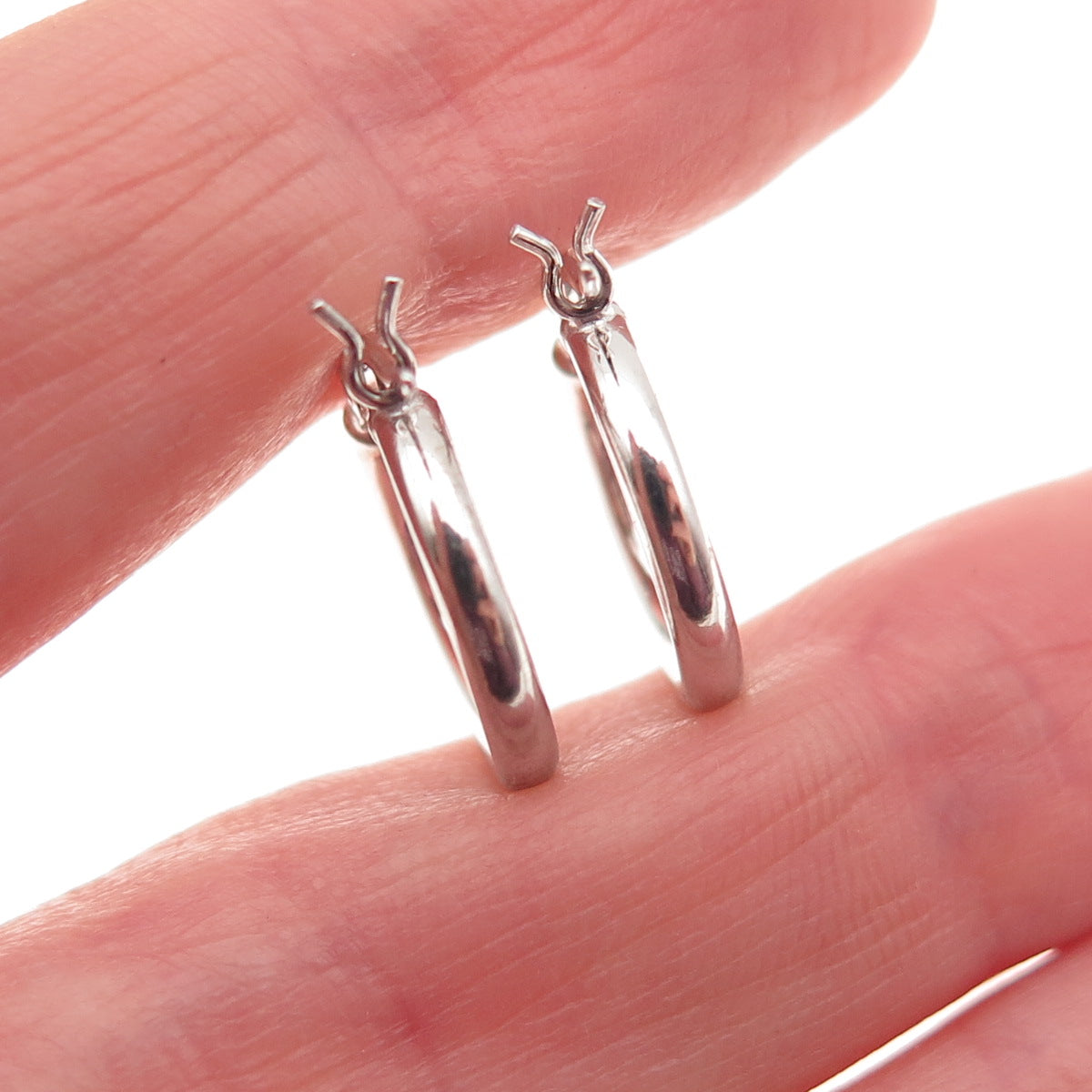 925 Sterling Silver Tube Hoop Earrings