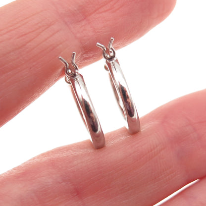 925 Sterling Silver Tube Hoop Earrings
