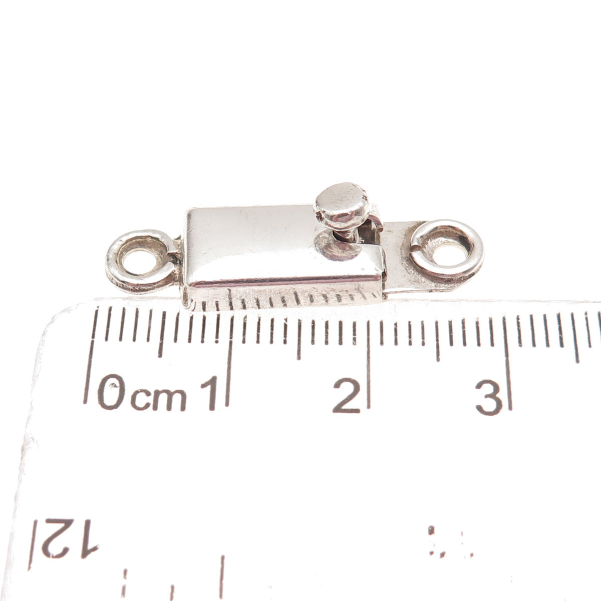 925 Sterling Silver Vintage Bracelet / Necklace Box Lock Clasp