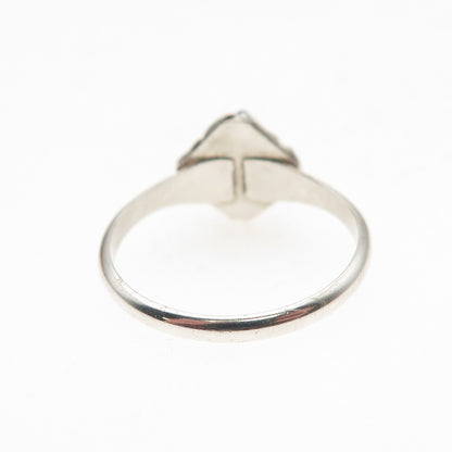 Old Pawn 925 Sterling Silver Vintage Southwestern Lapis Tribal Ring Size 6