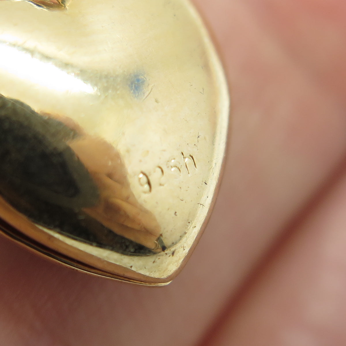 925 Sterling Silver 2-Tone Heart Ribbed Locket Pendant