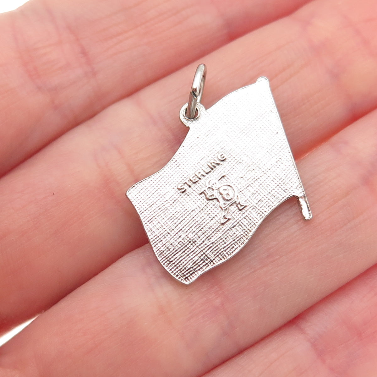 Elco 925 Sterling Silver Vintage Enamel New York State Flag Mini Charm Pendant