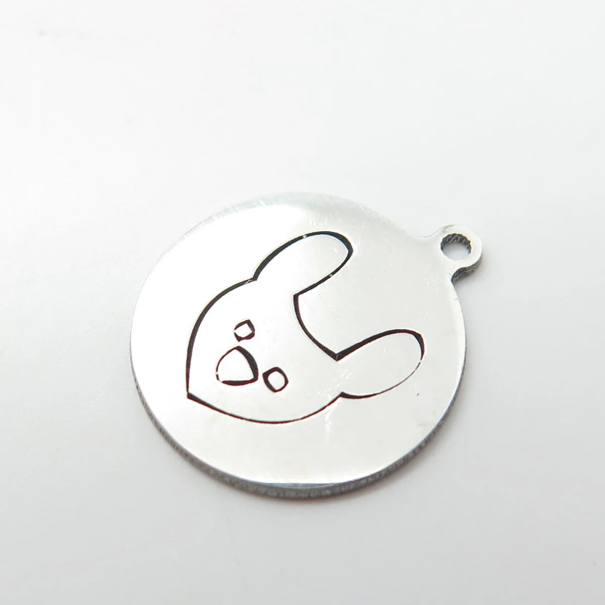 925 Sterling Silver USA Two In Town Rabbit Charm Pendant