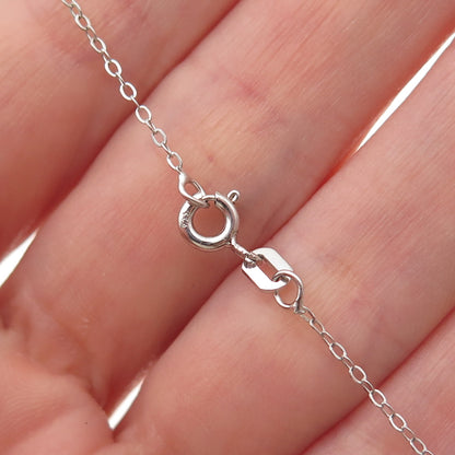 Chuck Clemency 925 Sterling Silver Real Tanzanite Cable Chain Necklace 20"