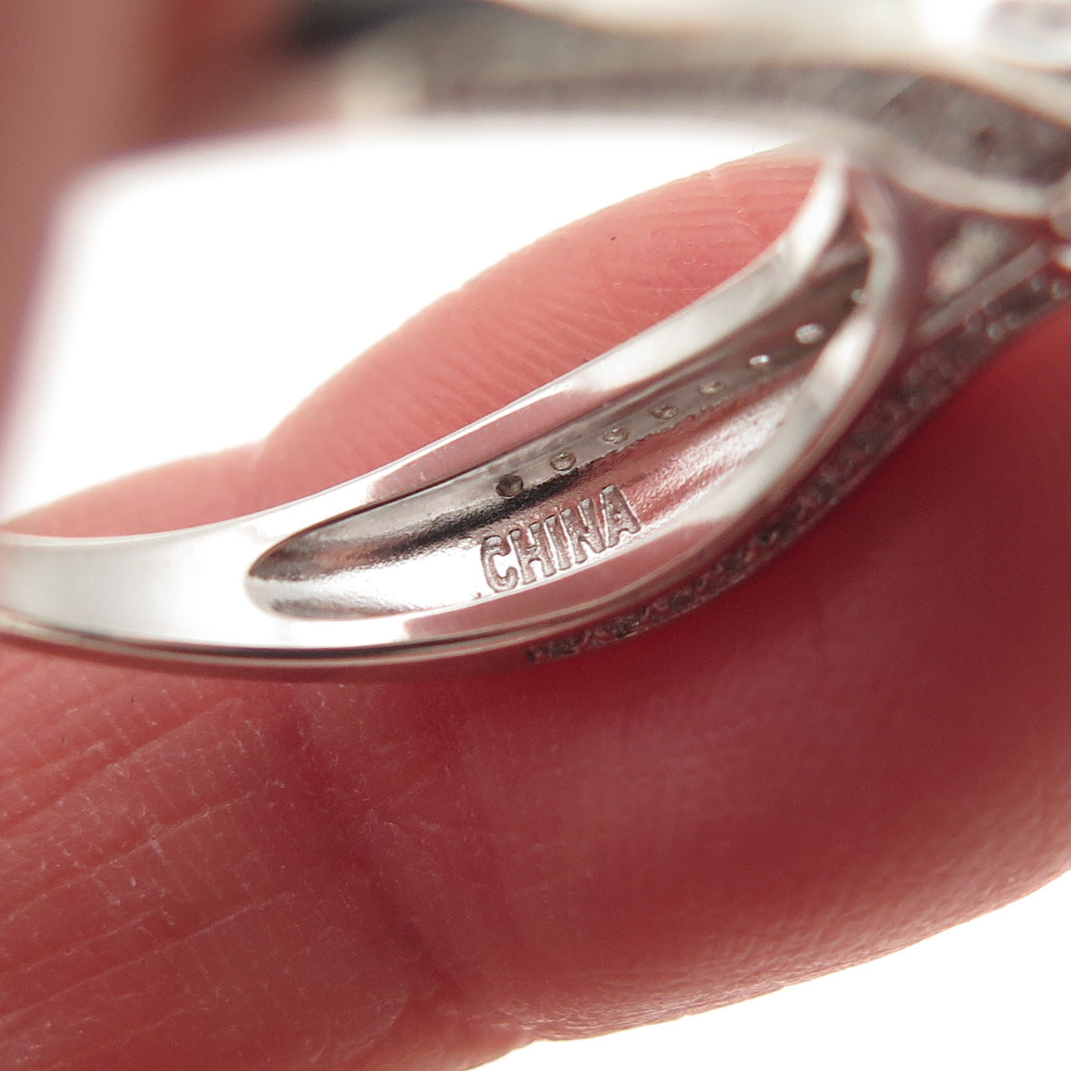 925 Sterling Silver Round-Cut C Z Engagement Ring Size 7.25