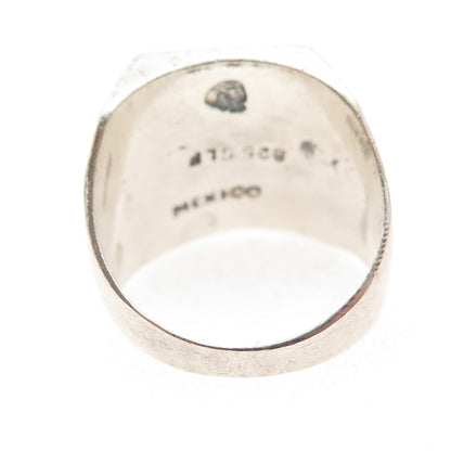 925 Sterling Silver Vintage Mexico Adam & Eve Garden of Eden Ring Size 10