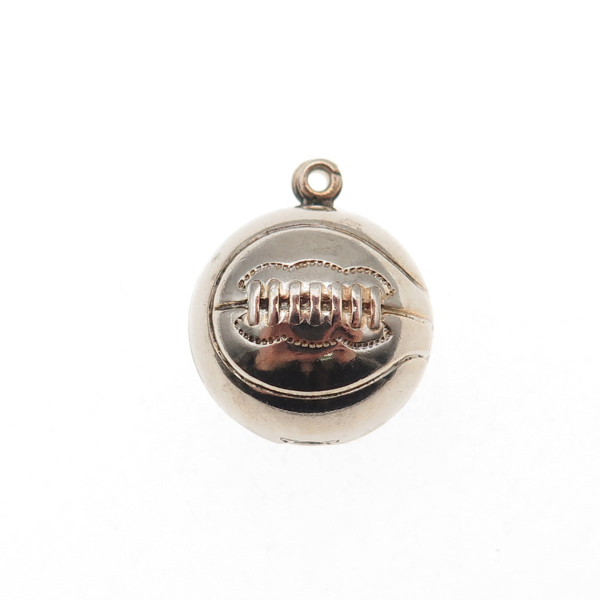 Paye & Baker 925 Sterling Antique Art Deco Baseball Ball 3D Mini Charm Pendant