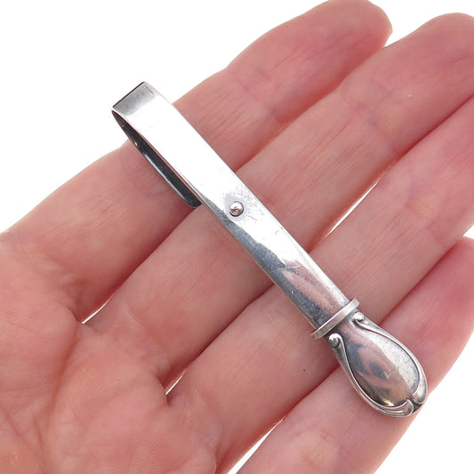 W&S Sorensen 925 Sterling Silver Antique Art Deco Denmark Napkin Clip Holder