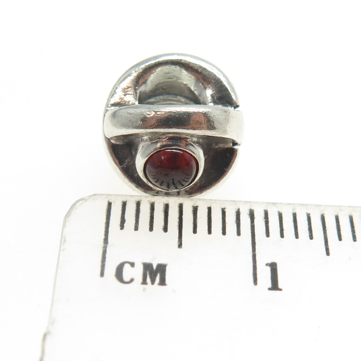 PANDORA 925 Sterling Silver Red Glass Bead Charm