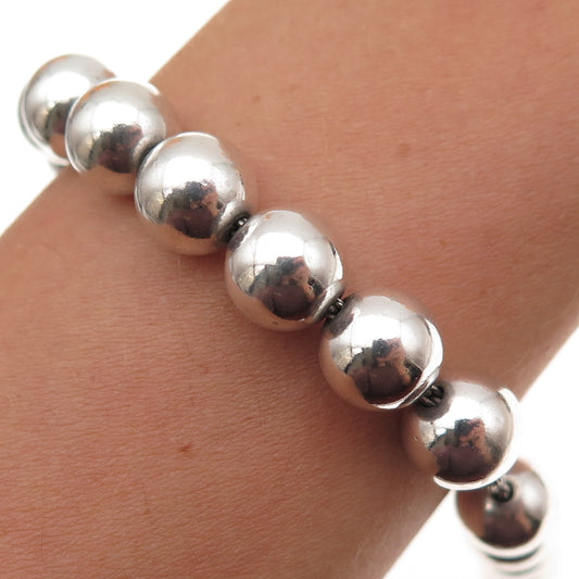 Tiffany & Co. 925 Sterling Silver Vintage HardWear Ball Beaded Bracelet 7.25"
