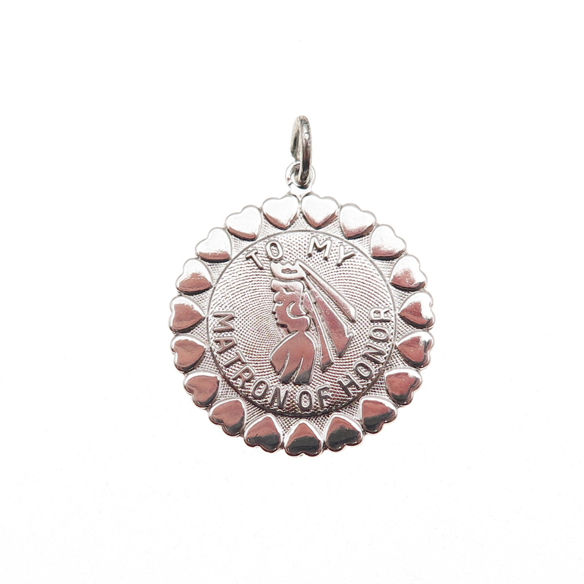 Griffith & Sons 925 Sterling Silver Vintage To My Matron of Honour Charm Pendant