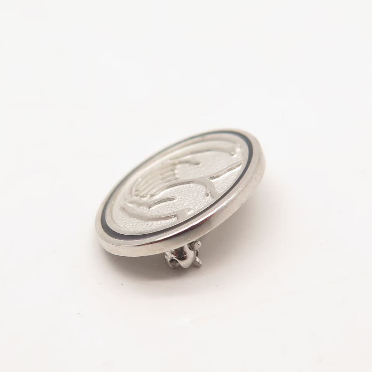 925 Sterling Silver Vintage Enamel Allstate Insurance Logo Pin Brooch
