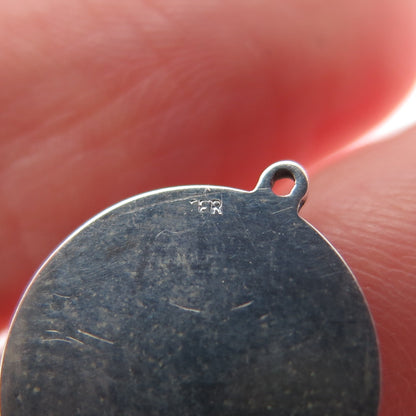 925 Sterling Silver Vintage Bear Oxidized Minimalist Charm Pendant