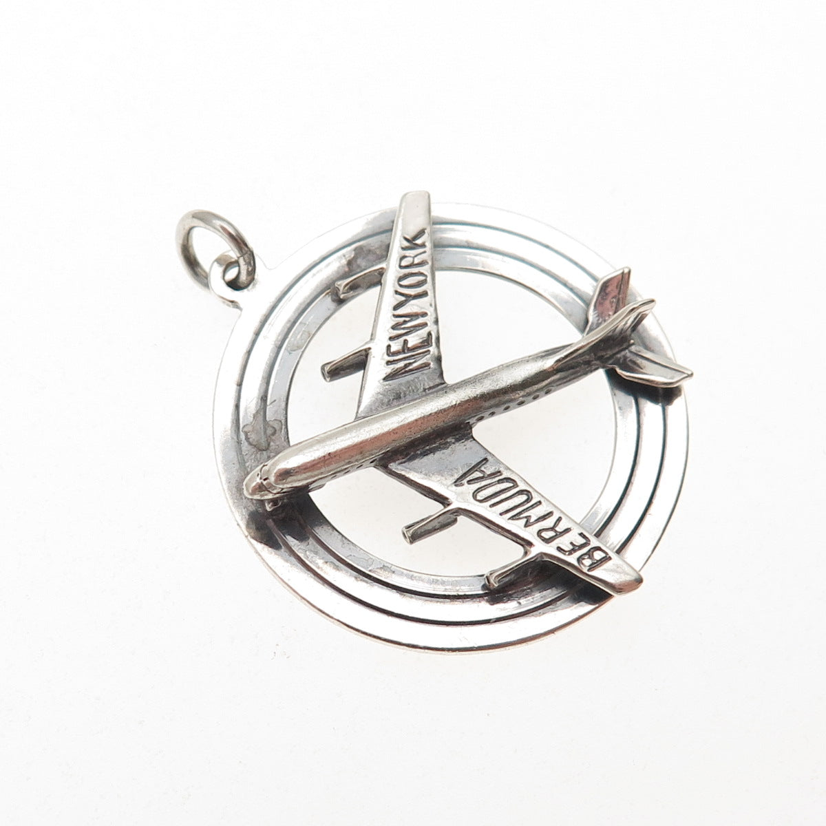 Payton Pepper & Sons Sterling Silver Vintage 1964 Birmingham Airplane Pendant