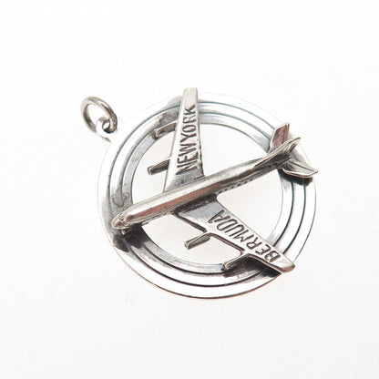 Payton Pepper & Sons Sterling Silver Vintage 1964 Birmingham Airplane Pendant