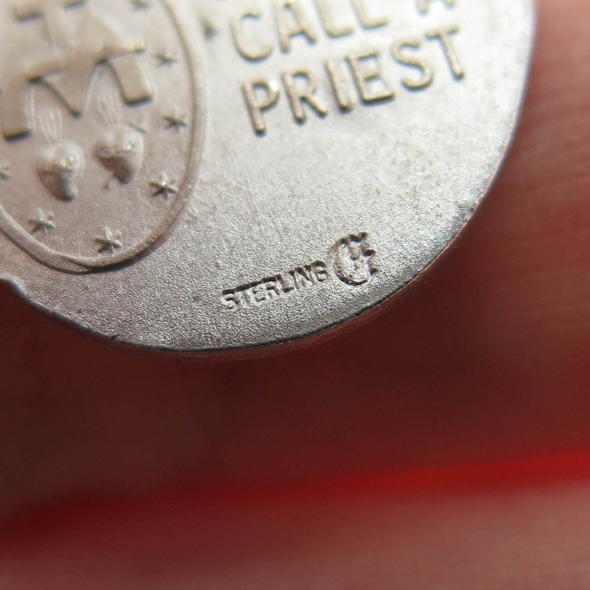 925 Sterling Antique Art Deco 4-Way Cross Religious Emergency Medal Pendant