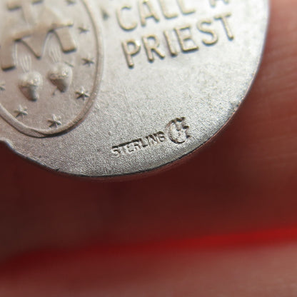 925 Sterling Antique Art Deco 4-Way Cross Religious Emergency Medal Pendant