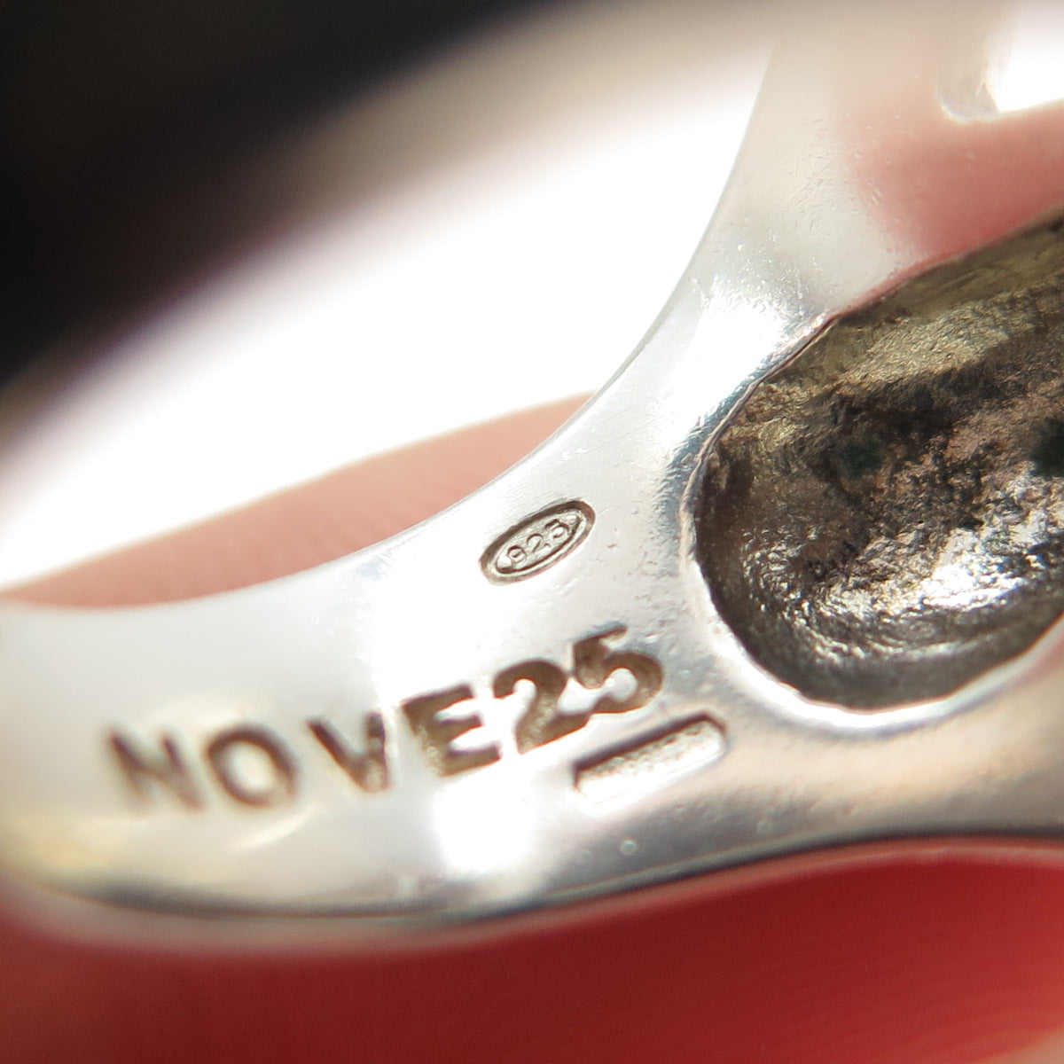 NOVE25 925 Sterling Silver Vintage Italy Bulldog Adjustable Hug Ring Size 5.75