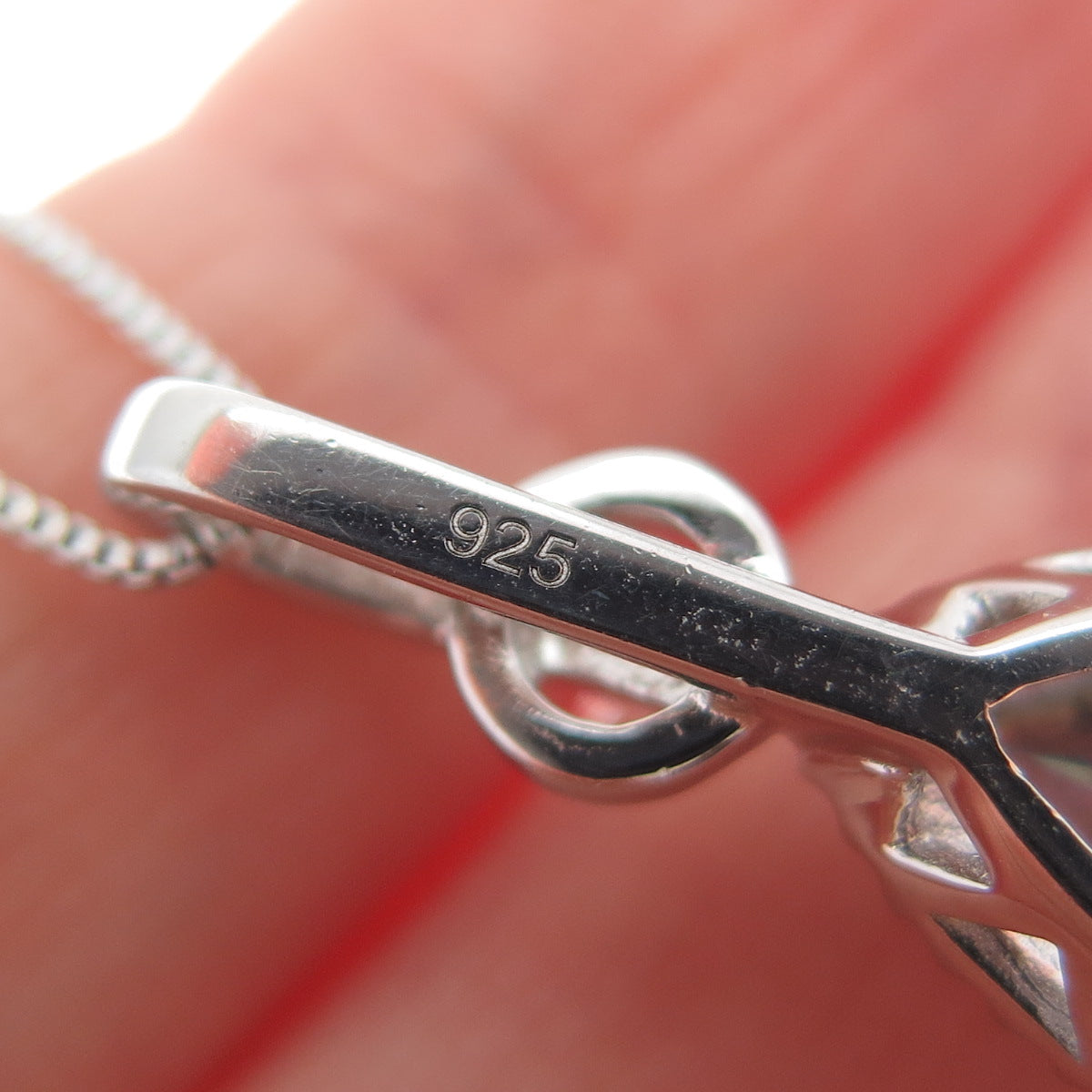 925 Sterling Silver Real Pear-Cut Mystic Quartz Box Chain Necklace 18"