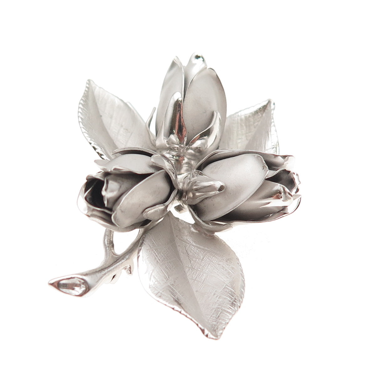 Harry S Bick 925 Sterling Silver Vintage Flower Pin Brooch