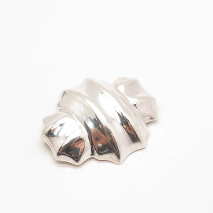 925 Sterling Silver Vintage Mexico Ribbed Bow Pin Brooch
