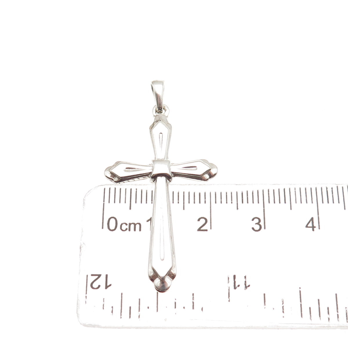 925 Sterling Silver Vintage Cross Charm Pendant