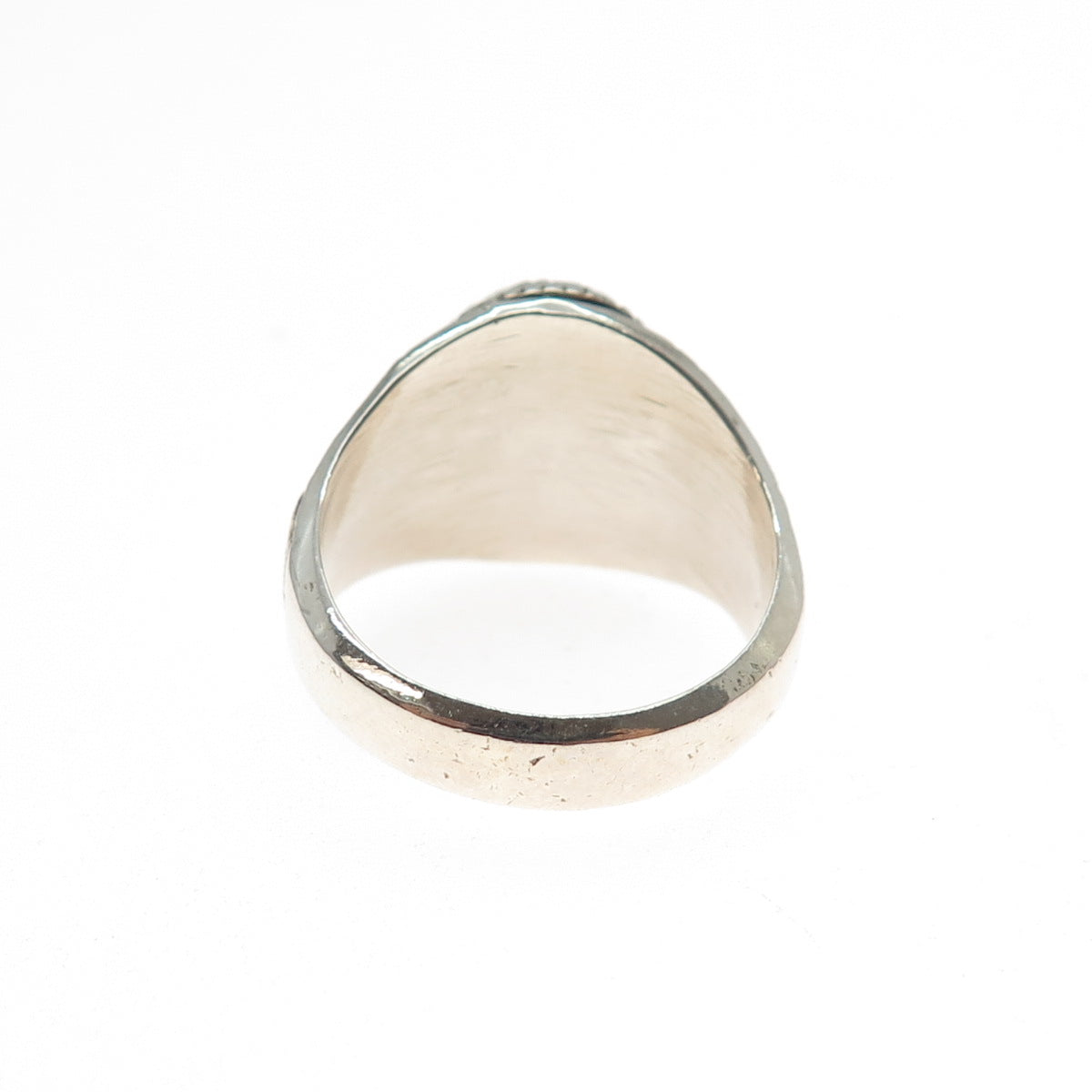 925 Sterling Vintage 2002 Lab-Created Sapphire F. Xavier School Ring Size 8.75