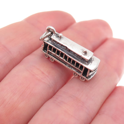 Danecraft 925 Sterling Silver Vintage New Orleans Streetcar 3D Charm Pendant