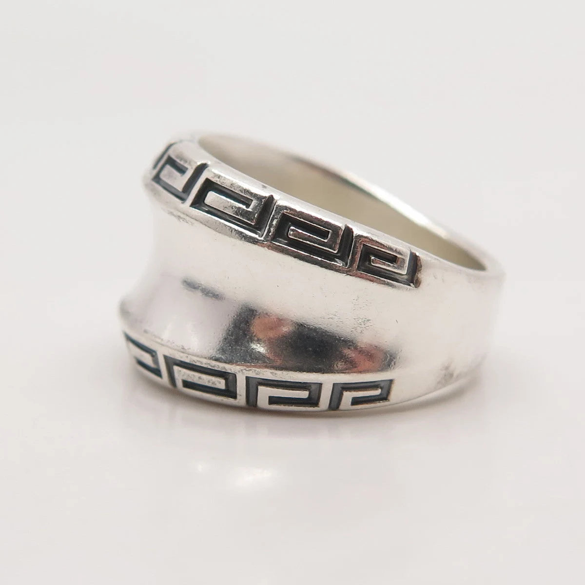 925 Sterling Silver Vintage Kabana Greek Maze Ring Size 6.25