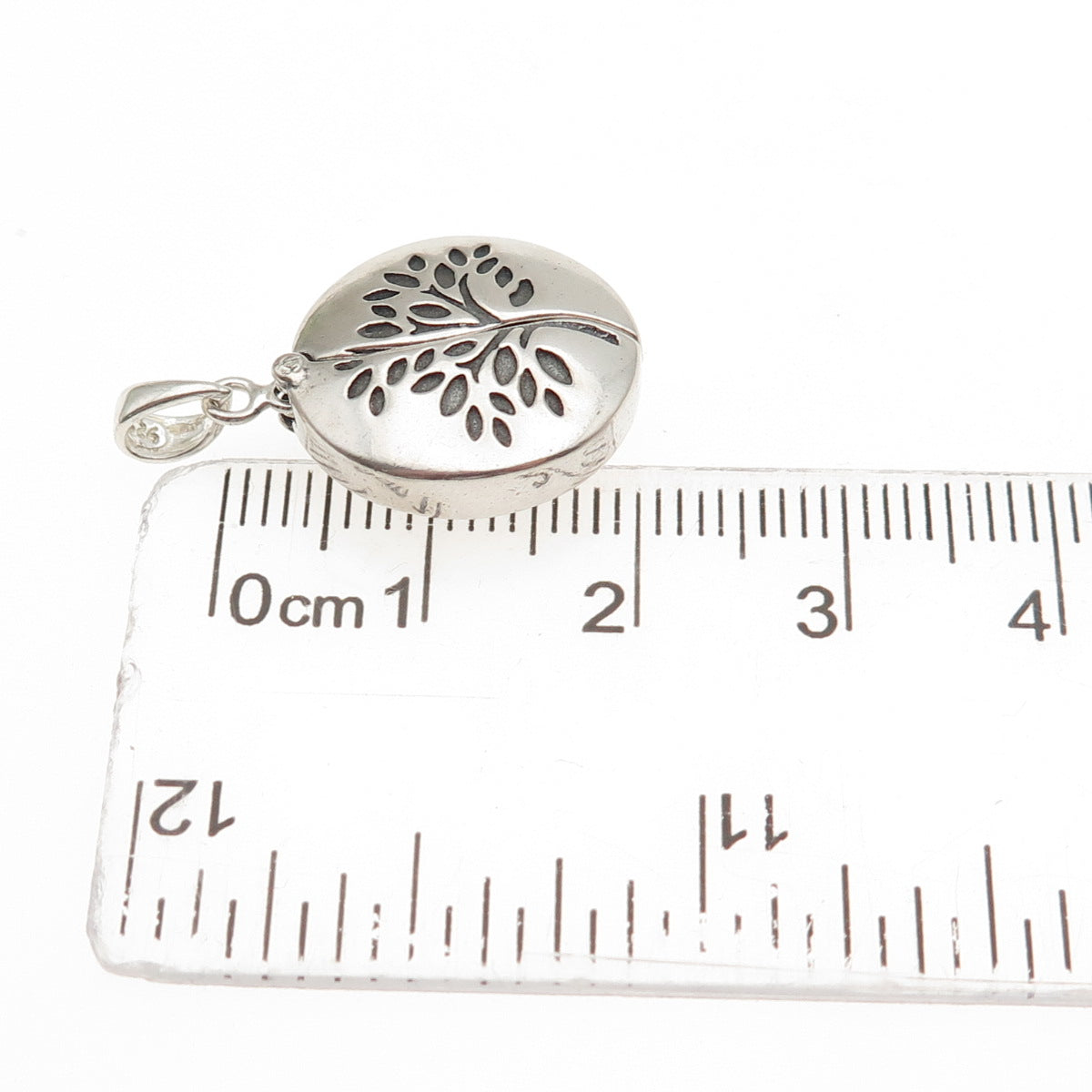HAN 925 Sterling Vintage Family is Everything Tree of Life Locket Mini Pendant