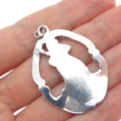 CREED Sterling Silver Antique Art Deco St. Christopher Religious Charm Pendant