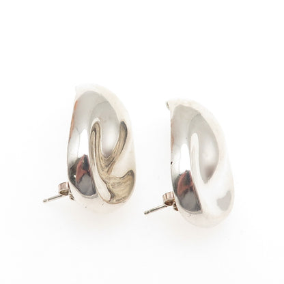 HOLLY RU 925 Sterling Silver Vintage Modernist Earrings