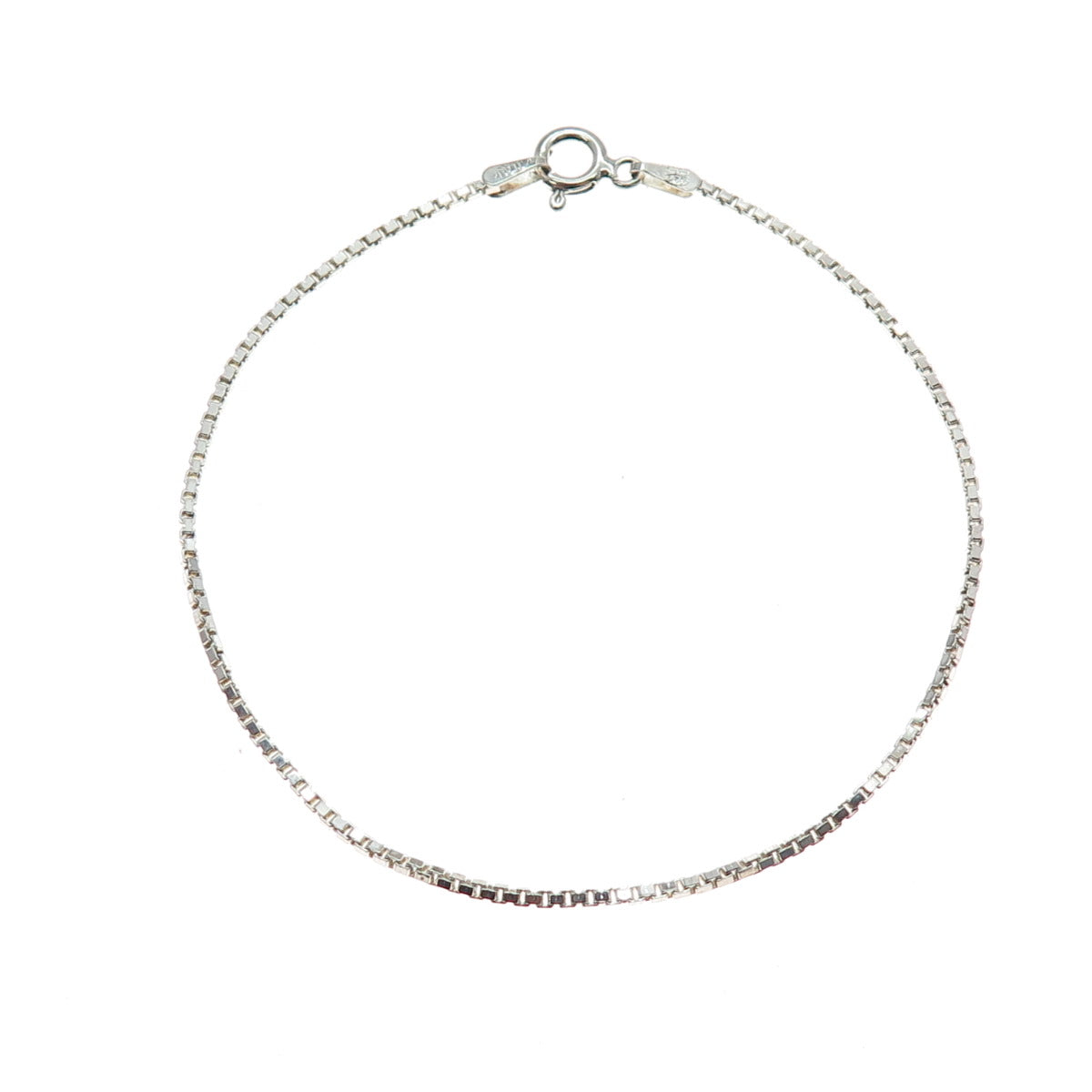 MILOR 925 Sterling Silver Vintage Italy Box Link Bracelet 7.25"