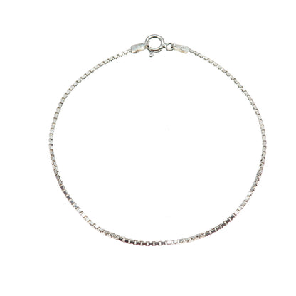 MILOR 925 Sterling Silver Vintage Italy Box Link Bracelet 7.25"